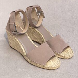 Vince Camuto Leera Genuine Leather Platform Wedge Sz 8.5